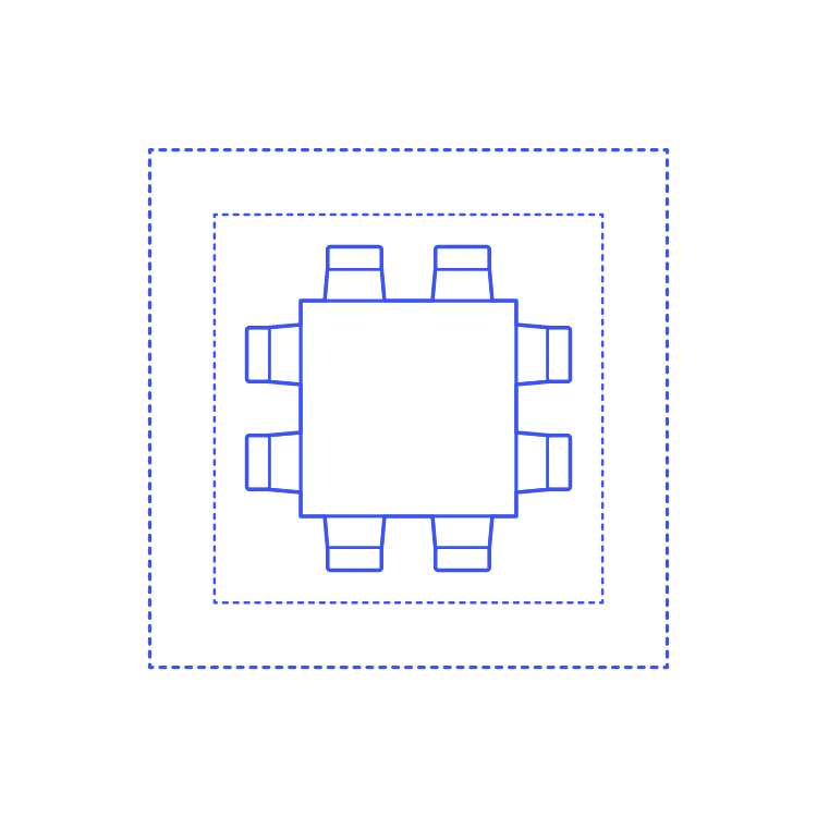 Layouts Dining Rooms Square Formal Medium Line Art Svg Vector Free Vectors
